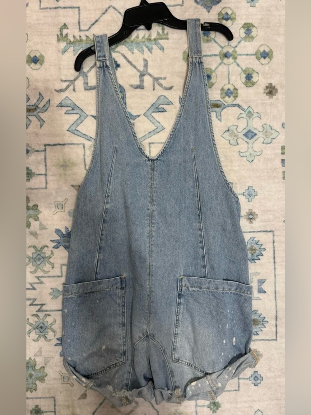 We The Free Light Wash Denim Overalls - Light Blue